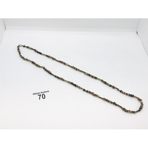 70 - Egyptian beaded necklace, approx. length 70cm