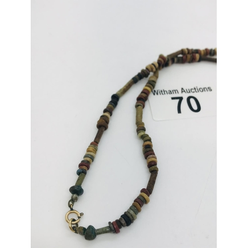 70 - Egyptian beaded necklace, approx. length 70cm