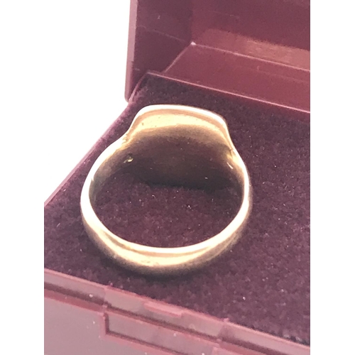 97 - A yellow gold signet ring with monogram HG, approx. size L1/2. tested 14ct. Hallmarked Chester, appr... 