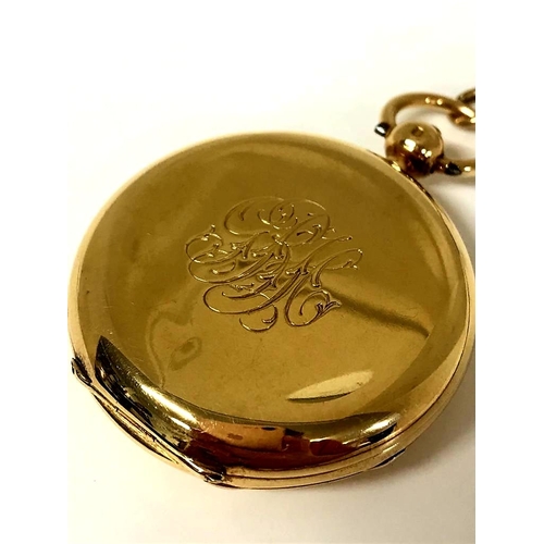 100 - An extremely rare and fine 18K gold full hunter chronometer pocket watch with key wind by John McLen... 