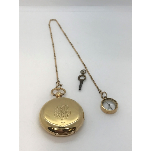 100 - An extremely rare and fine 18K gold full hunter chronometer pocket watch with key wind by John McLen... 