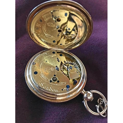 100 - An extremely rare and fine 18K gold full hunter chronometer pocket watch with key wind by John McLen... 