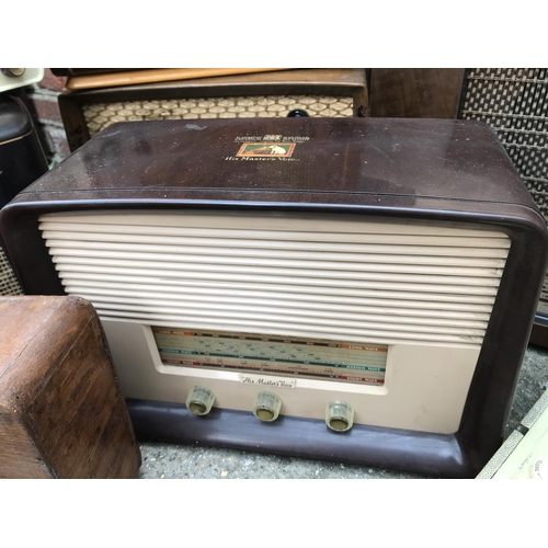 10 - A quantity of vintage radios including Marconiphone, Ekco, Murphy, Invicta, Philco, Mullard, His Mas... 