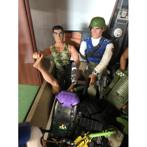 25 - Five Action Man figures and accessories together with Star Wars items including a fighter vehicle