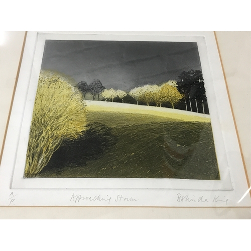 130 - Signed Lithograph by local artist Belinda King 'Approaching Storm' A/P