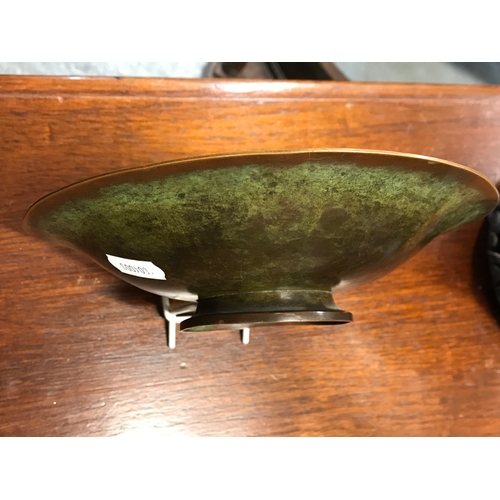 150 - An art deco 'light bronzed' footed bowl by Danish designer Just Anderson, stamped LB 1835 to base, A... 