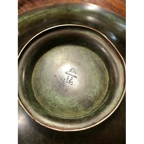 150 - An art deco 'light bronzed' footed bowl by Danish designer Just Anderson, stamped LB 1835 to base, A... 