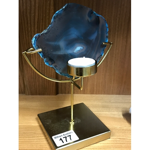 177 - A brand new calming Agate tea light holder