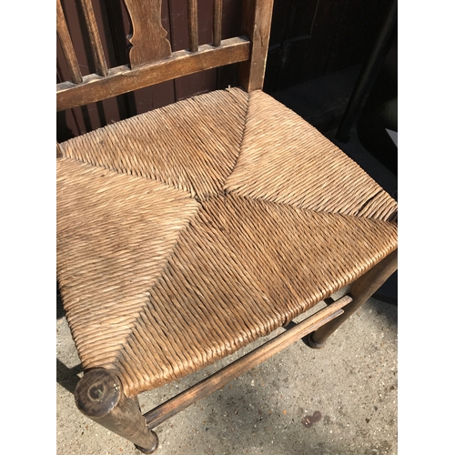 77a - Antique chair stamped FW 1859