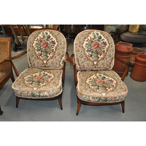 118 - Two Ercol fireside chairs with cushions