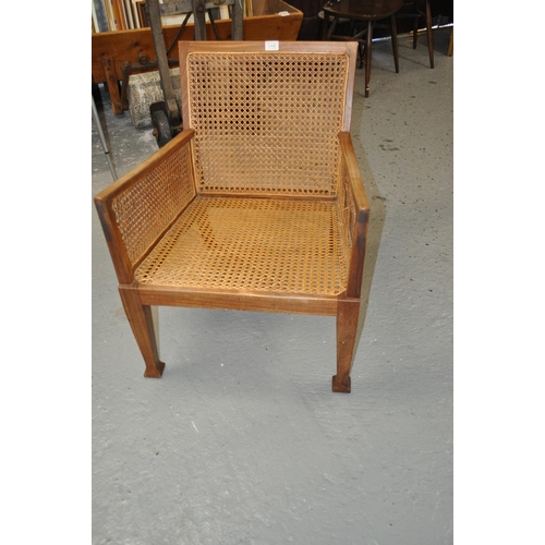 119 - Vintage H Donn & Carolis and Sons wicker rattan chair