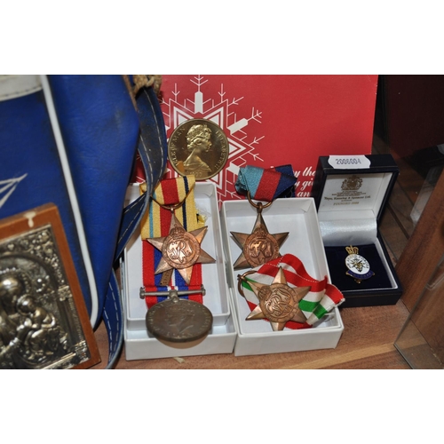 131 - WW2 medals and military related ephemera together with other items and memorabilia pertaining to Con... 