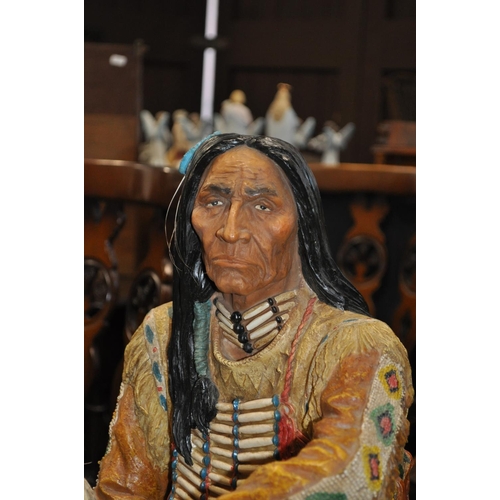 47 - Native American resin figure measuring H44cm