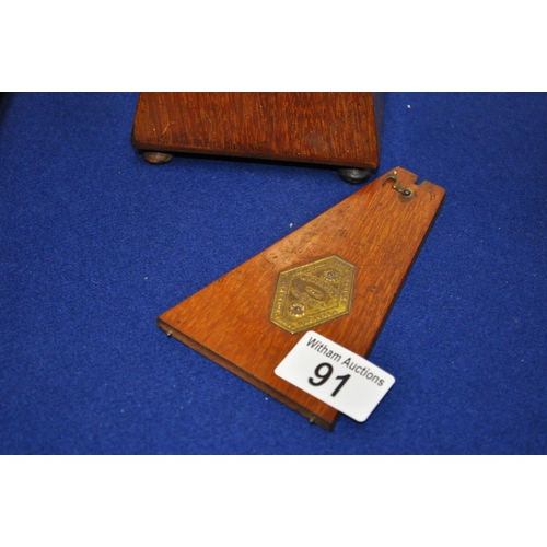 91 - Antique wooden Maelzele Metronome