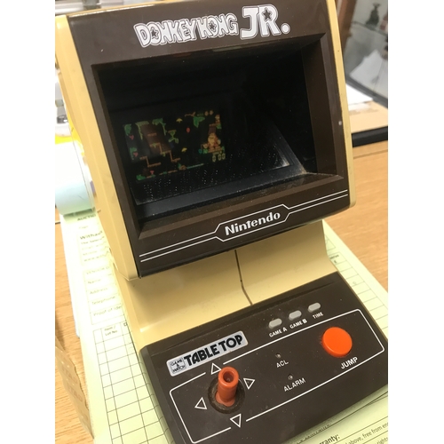 67 - Tabletop Nintendo Donkey Kong Junior CJ/71 in box c.1981 - with box and instructions - working at ti... 