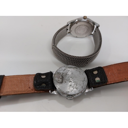 164 - Two gentleman's vintage wristwatches A/F