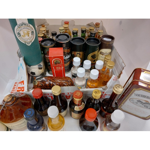 22 - A collection of miniatures including whiskies, port, spirits, liqueurs etc A/F