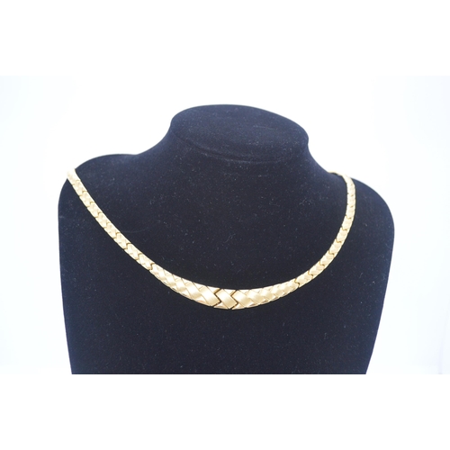 45 - 16inch yellow gold necklace, stamped Turkey 14K, approx weight, approx weight 11g