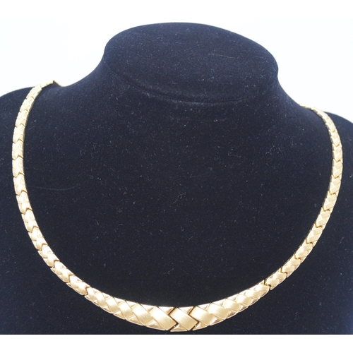 45 - 16inch yellow gold necklace, stamped Turkey 14K, approx weight, approx weight 11g