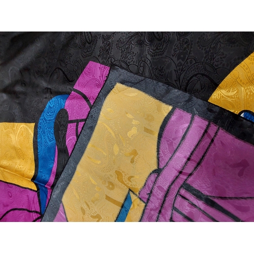 5 - A selection of vintage scarves including a silk scarf featuring colourful polo scene, possibly Chris... 