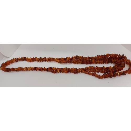 58 - Amber triple strand necklace, approx gross weight  96grams