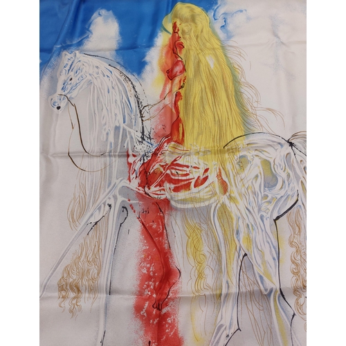 6 - Rare limited edition SALVADOR DALI 'Lady Godiva', on silk, signed in the plate, 86cm x 78cm. in orig... 