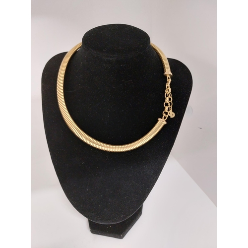 62 - Christian Dior gold tone necklace in a chocker design