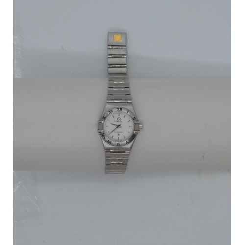 152 - Omega stainless steel 'Constellation' wristwatch NO.6553/865 to strap. Comes with original box and w... 