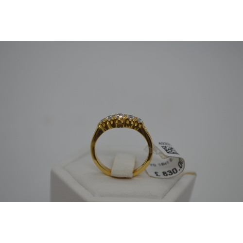 199 - 18ct yellow gold 0.45ct diamond ring, approx size J with full hallmark. 3.5g This item has been cons... 