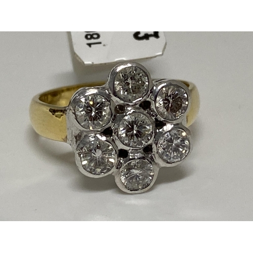 175 - 18ct yellow gold 1.0ct diamond ring, stamped 750, approx measurement are: size I, 4.5g,  This item h... 