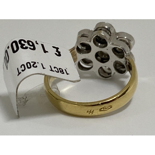 175 - 18ct yellow gold 1.0ct diamond ring, stamped 750, approx measurement are: size I, 4.5g,  This item h... 