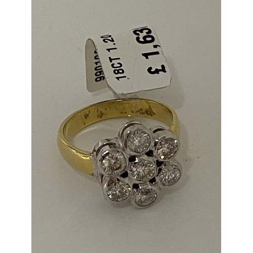 175 - 18ct yellow gold 1.0ct diamond ring, stamped 750, approx measurement are: size I, 4.5g,  This item h... 