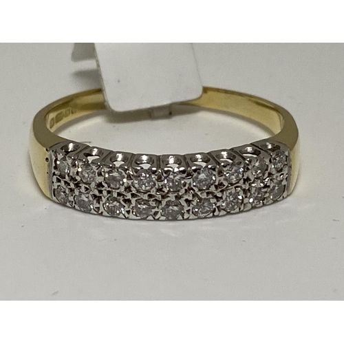 80 - 18 ct yellow gold pave set diamond ring, approx 0.60ct, hallmarked 750 Birmingham, approx size Z, ap... 