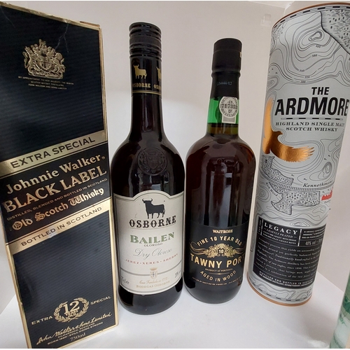 30 - A selection of unopened bottles of alcohol including Bacardi, Johnnie Walker Black Label and Ardmore... 