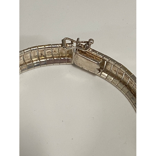 260 - Five silver bracelets in various designs. Some marked 925