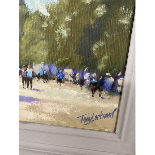 34 - Original oil on canvas entitled Luxenburgh Gardens, Paris by artist Tony Lockwood, signed bottom rig... 