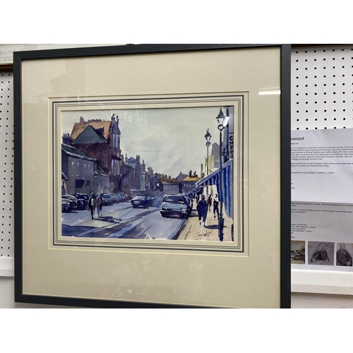 35 - Framed and glazed original watercolour of  Aldeburgh High Street (Watercolour), signed bottom right ... 