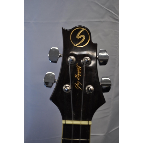 167 - Samick, Greg Bennett UK-70PKN ukulele with mother of pearl effect trim design, serial no S109110052 ... 