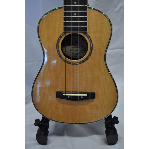 167 - Samick, Greg Bennett UK-70PKN ukulele with mother of pearl effect trim design, serial no S109110052 ... 