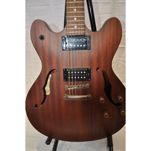 169 - Washburn hb32dmns hollow/semi-hollow mahogany guitar, serial no n06020065