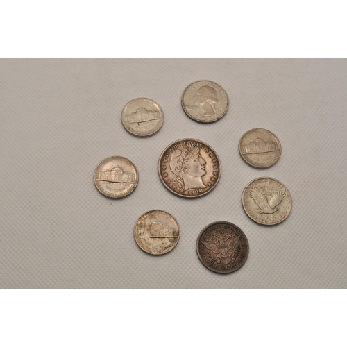 184 - A mixture of coins to include silver American coins including a 1943 walking liberty half dollar