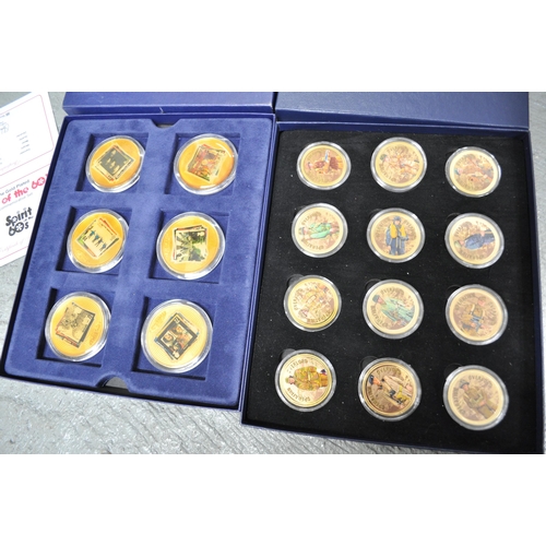 192 - A boxed set of 12 plated coins themed Operation Overlord by 'Westminster'. Westminster collection Sp... 