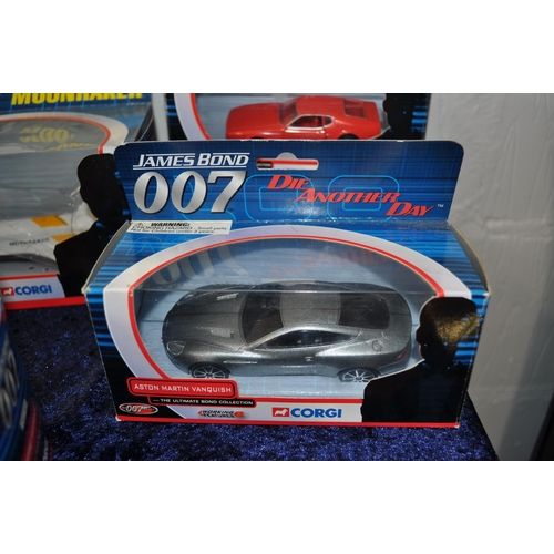 203 - A selection of James Bond 007, the ultimate bond collection vehicles including, Aston Martin DB5, AM... 