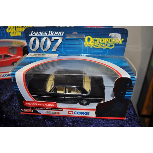 203 - A selection of James Bond 007, the ultimate bond collection vehicles including, Aston Martin DB5, AM... 