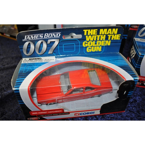 203 - A selection of James Bond 007, the ultimate bond collection vehicles including, Aston Martin DB5, AM... 