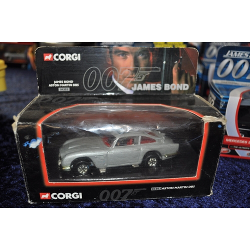 203 - A selection of James Bond 007, the ultimate bond collection vehicles including, Aston Martin DB5, AM... 