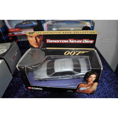 204 - A selection of James Bond 007 vehicles, including, BMW 750i, Renault Taxi, Kenworth Tanker, Double D... 