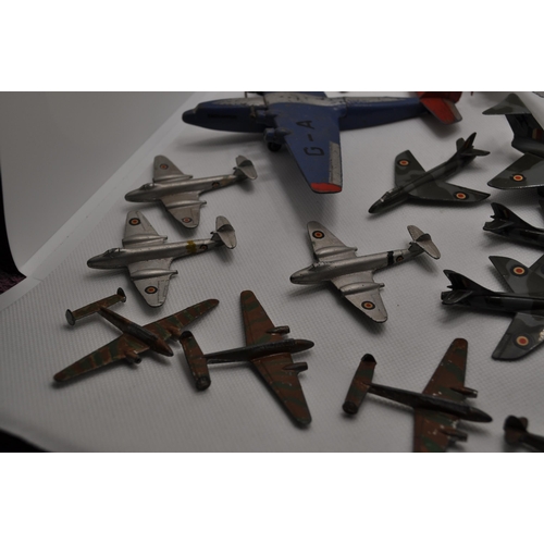 234 - Dinky Meccano metal aircraft, some with boxes, x25 items in total