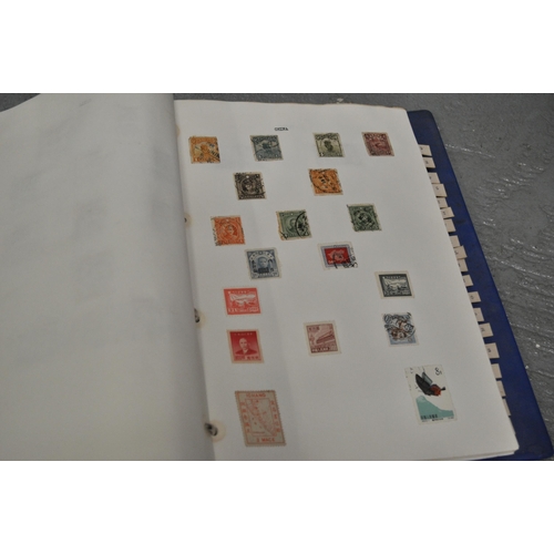 25 - A binder containing a selection of stamps collected from around the world with an A-Z index of count... 