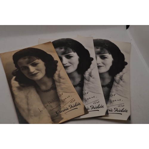 27 - 1930s Gracie Fields photo 'Love to Clarkie Aunty Grace' plus one other signed Gracie Fields photo. A... 